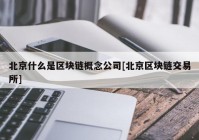 北京什么是区块链概念公司[北京区块链交易所]