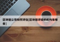 区块链公司如何评估[区块链评级的机构有哪些]